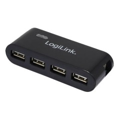 LogiLink 4-Port USB Hub with PSU Black - Efficient & Reliable Connectivity UA0085